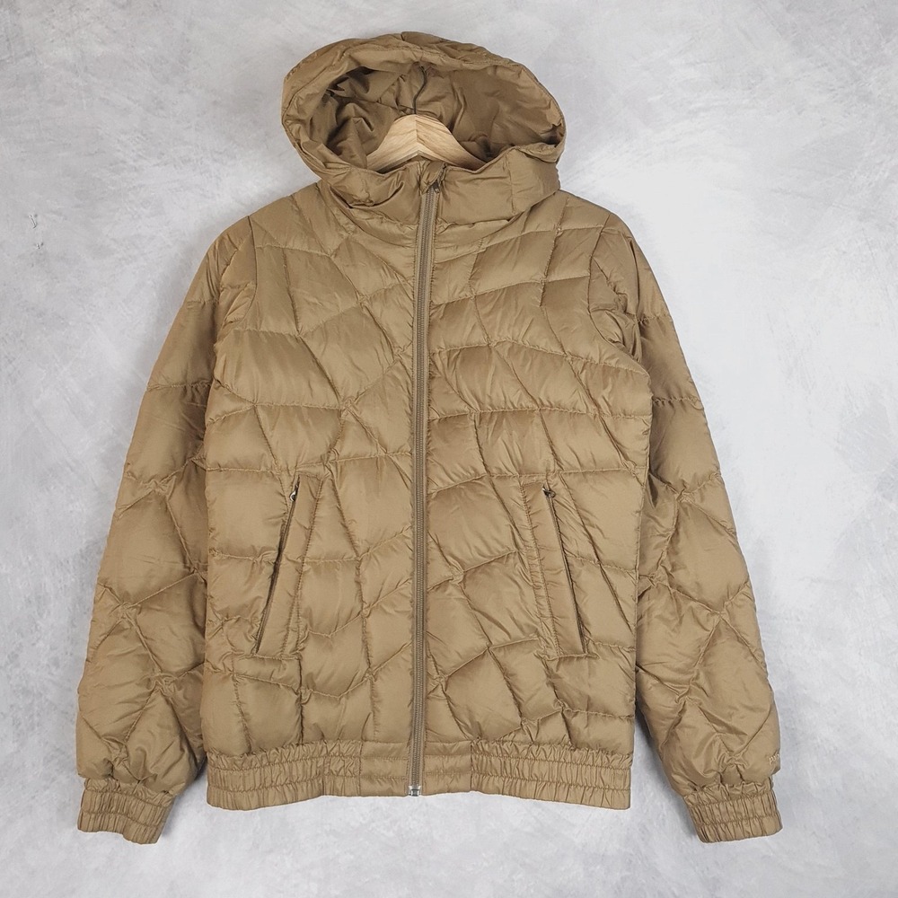 Patagonia Jacket Womens Small Brown Hooded 600 Down Puffer Quilted 27390